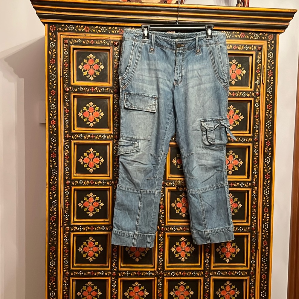 Lauren Jeans Co / Ralph Lauren Cargo Cropped Jeans Size 12